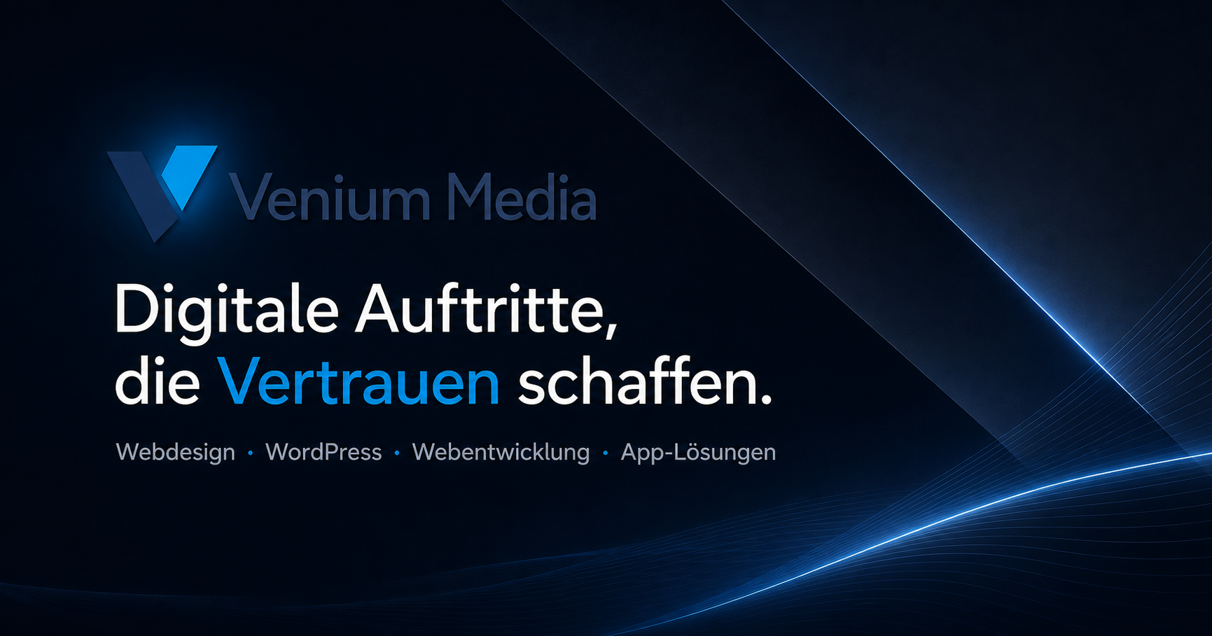 Venium Media – Digitale Auftritte, die Vertrauen schaffen. Webdesign, WordPress, Webentwicklung und App-Lösungen.